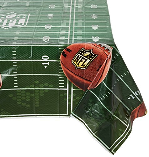 Amscan "NFL Drive Collection" Printed Plastic Table Cover for Party- 6 Ct.