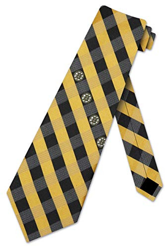 Bruins Check Polyester Neck Tie Boston Hockey Team Ties