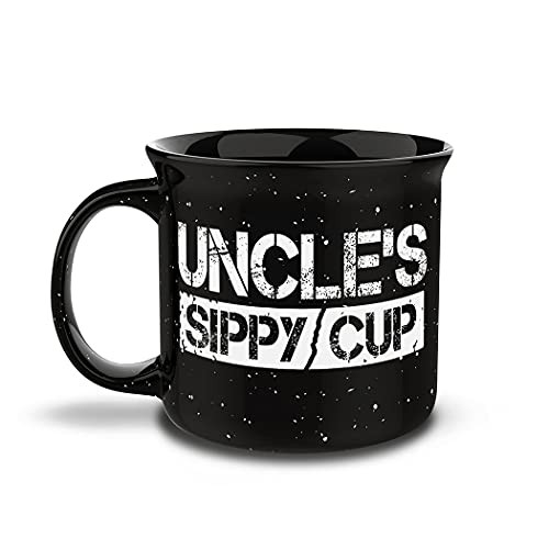 Shop4Ever Uncle's Sippy Cup Novelty Campfire Speckled Ceramic Coffee Mug Tea Cup Gift ~ Father's Day ~ -15 oz.-