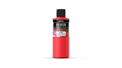 Vallejo : Premium Airbrush Paint : 200ml : Scarlet Fluorescent