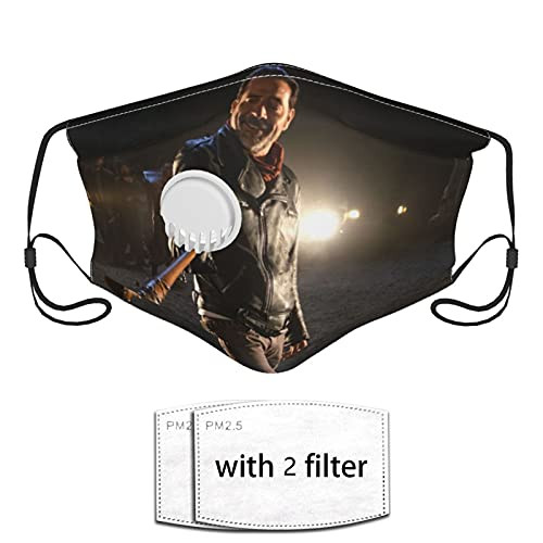 Team Negan Man Woman with Valve and Filter Masks Washable Reusable-10 Filters-