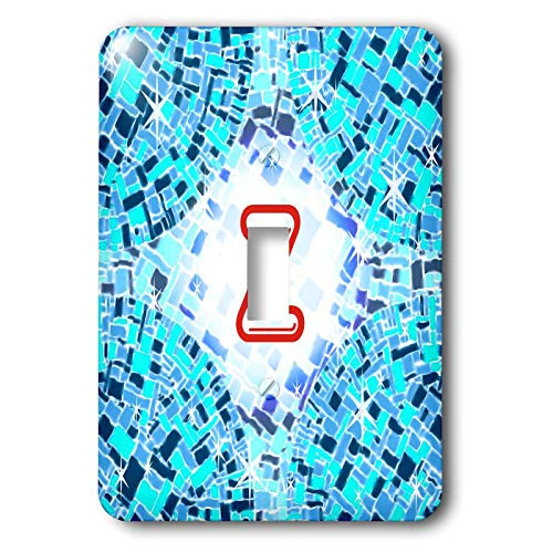 3dRose Russ Billington Monograms-Swimming Pool- Initial Z - Initial Z- Swimming Pool Reflections with Pool Float Initial in Red - single toggle switch -lsp-300125-1-