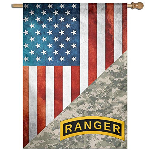 Mrscsefid US Army Retro Ranger Tab Flag 27"x37" for Family Garden Decor Semitransparent Party Flag Wall Decorate Mrscsefid US Army Retro Ranger Tab Flag 27"x37" for Family Garden Decor Semitransparent Party Flag Wall Decorate