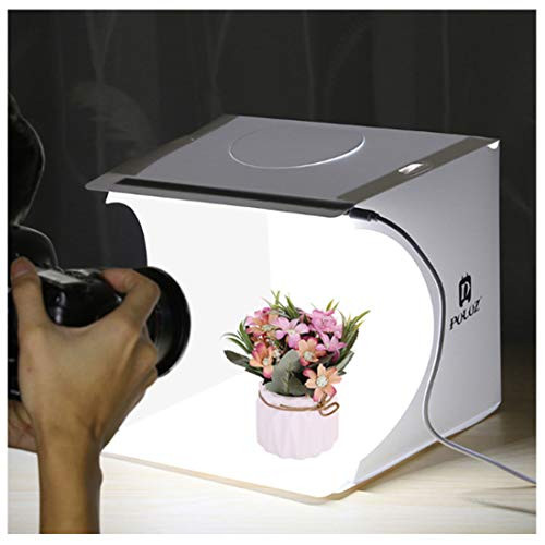 Mini Photo Studio Box- 20cm Portable Photography Shooting Light Tent Kit- White Folding Lighting Softbox with 6 Colors Backdrops for Product Display Mini Photo Studio Box- 20cm Portable Photography Shooting Light Tent Kit- White Folding Lighting Softbox with 6 Colors Backdrops for Product Display