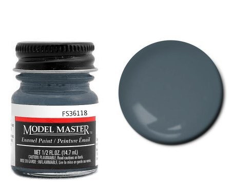 Testor Corp. Gunship Gray Enamel Paint .5 oz bottle FS36118