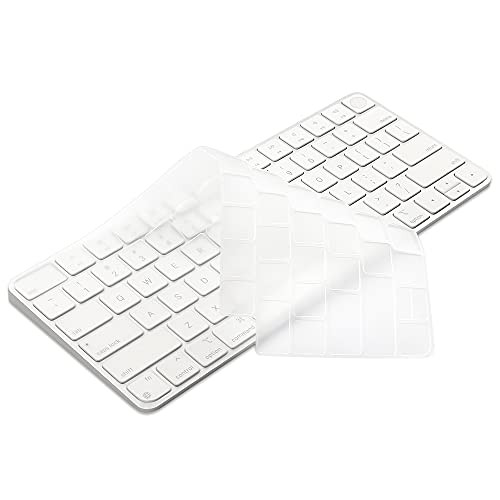 TPU Keyboard Cover Skin for 24 Inch iMac Magic Keyboard with Touch ID A2449  and  Magic Keyboard A2450 M1 Chip -2021 Released- US Layout Protector Skin