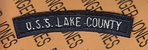 USN Navy United States Ship U.S.S. Lake County Tab 3.5" tab arc Patch