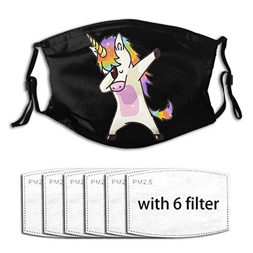 Unicorn Dabbing mask Face Guard Face Shield Comfortable and Breathable One Size