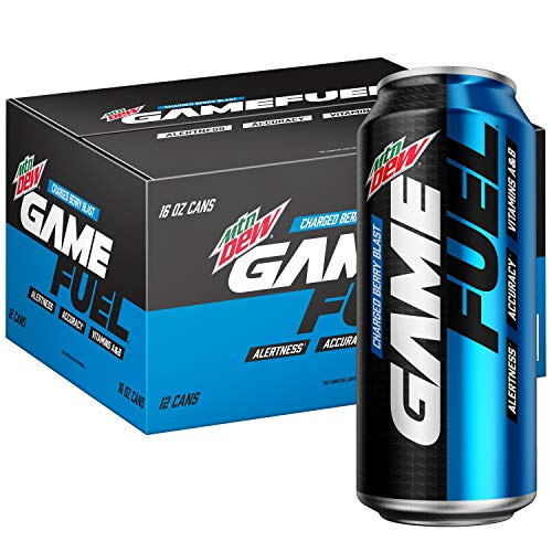 Mountain Dew Game Fuel- Charged Berry Blast- 16 Fl Oz. Cans -12 Pack-