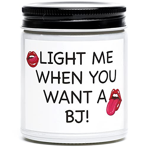 Funny Gifts for Boyfriend Husband- Light Me When You Want A BJ Candle- Naughty Birthday- Anniversary- Valentines Day Gifts for Men- Him- Boyfriend- Husband- Fiance Funny Gifts for Boyfriend Husband- Light Me When You Want A BJ Candle- Naughty Birthday- Anniversary- Valentines Day Gifts for Men- Him- Boyfriend- Husband- Fiance
