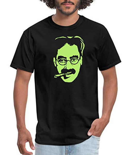 Spreadshirt Groucho Marx Portrait Men's T-Shirt- 3XL- Black Spreadshirt Groucho Marx Portrait Men's T-Shirt- 3XL- Black