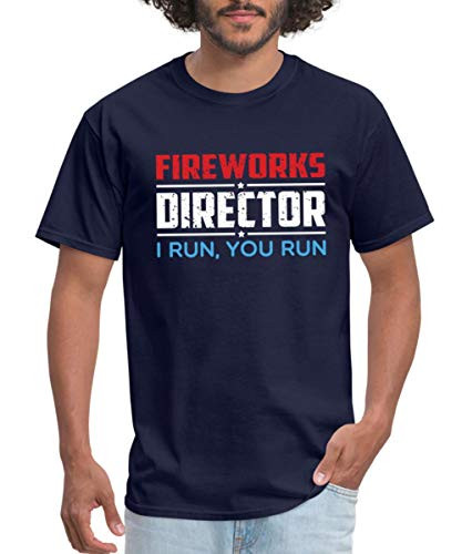 Spreadshirt Fireworks Director I Run You Run 4th of July Men's T-Shirt- 4XL- Navy