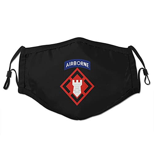 20th Engineer Brigade with Airborne Tab 2 Man Womens Reusable mask Outdoor Unisex Mask