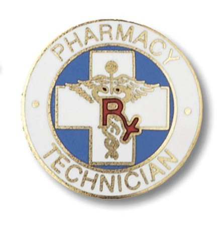 EMI Pharmacy Technician Round Emblem Pin