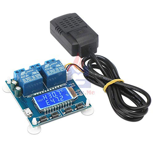 Humidity Temperature Controller Digital Thermometer Hygrometer Control Module Dual Output LCD Automatic Constant Regulator Board
