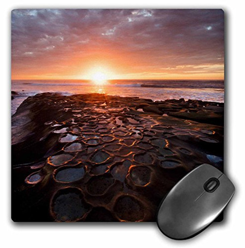3dRose Danita Delimont - Beaches - USA- California- La Jolla. Sunset Over Tide Pools. - Mousepad -mp-278567-1-