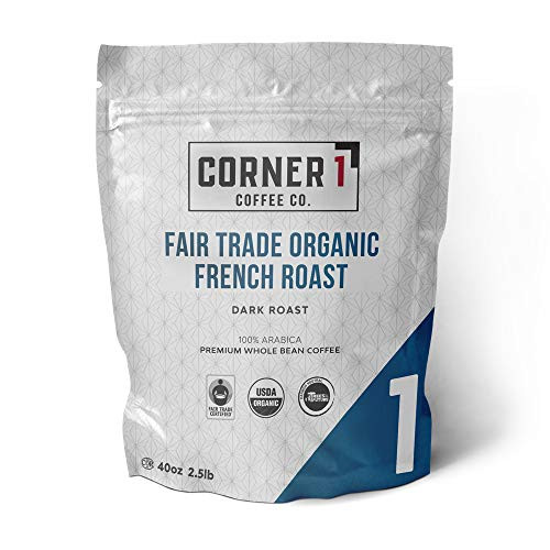 Corner One Coffee Fair Trade Organic French Roast Whole Bean, French Roast, 2.5 Pound Corner One Coffee Fair Trade Organic French Roast Whole Bean, French Roast, 2.5 Pound