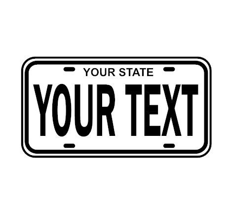 Create Your Own Personalize License Plate Decal by Check Custom Design
