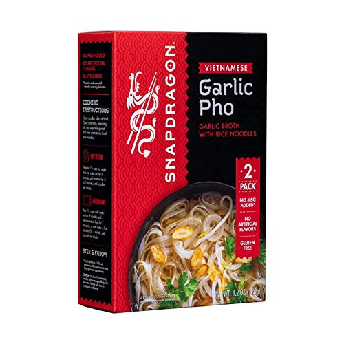 Snapdragon Vietnamese Garlic Pho Instant Noodle Packets - Gluten Free - No Artificial Flavors - No MSG Added - 2.1 oz -6 Pack-