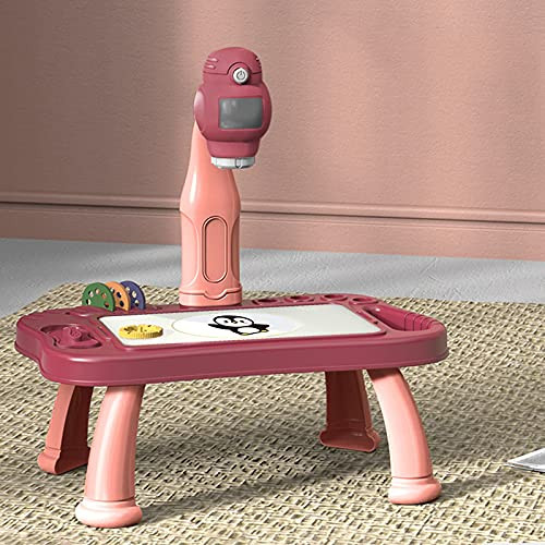 VELIHOME Smart Projector Kids Painting Table Set Drawing Board Projector Educational Toy Learn to Draw Play Set for Kids Children