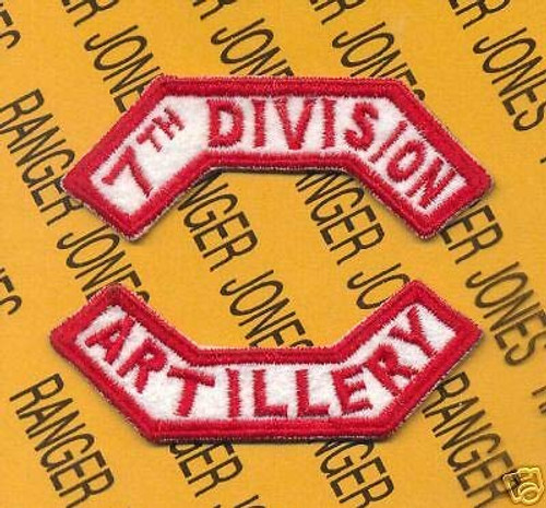 8th Army - Korea "7th Division Artillery" tab Patch