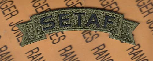 US Army SETAF Southern European Task Force Italy OD Green 3.5" tab Patch c/e