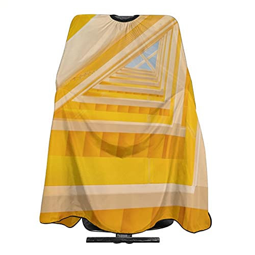 Gibybyby Barber Cape-Personalize Yellow Ladder Printing Haircut Cape Hair Cutting Capes For Adults Professional Salon Barber Accessories Gibybyby Barber Cape-Personalize Yellow Ladder Printing Haircut Cape Hair Cutting Capes For Adults Professional Salon Barber Accessories