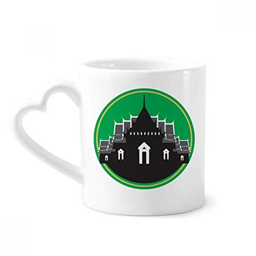 Thailand Made in Thailand Temple Shield Mug Coffee Ceramic Drinkware Glass Heart Cup