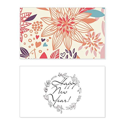 Lotus Flower Plant Paint New Year Festival Greeting Card Bless Message Present