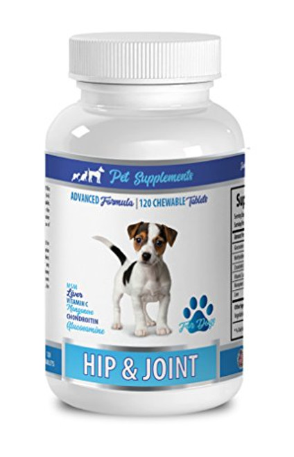 PET SUPPLEMENTS Dog Joint Supplement chewable - Healthy Hip and Joint - for Dogs - Powerful Formula - CHEWABLE - Dog glucosamine Treats - 1 Bottle -120 Tablets-