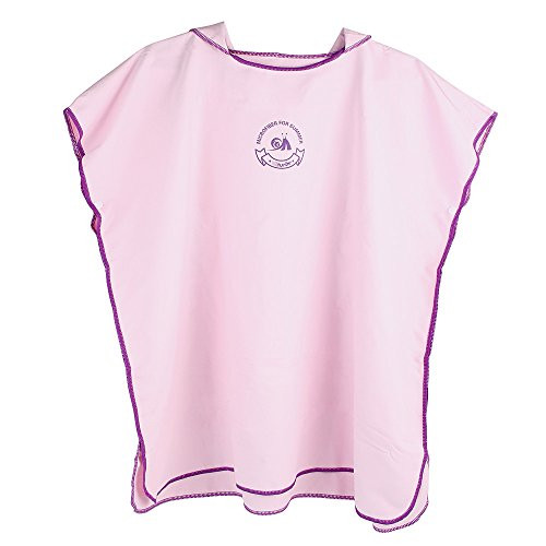MIFXIN Beach Towel Poncho Kids Bath Pool Hooded Robe Surfing Robe Wetsuit Changing Towel Quick Dry One Size Fit All Kids Boys Girls -Pink-