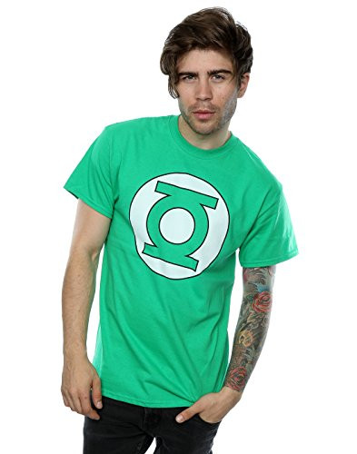 DC Comics Men's Green Lantern Logo T-Shirt Small Kelly Green