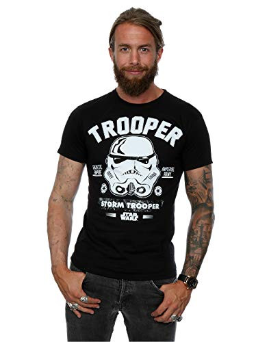 STAR WARS Men's Stormtrooper Collegiate T-Shirt Small Black