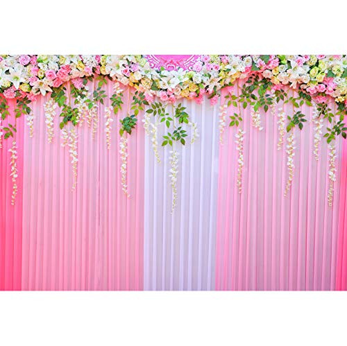 YongFoto 7x5ft Wedding Photography Backdrop Colorful Flowers Pink Curtain Background Bridal Shower Dessert Table Decor Birthday Party Banner Kids Adult Portrait Photoshoot Studio Props Wallpaper YongFoto 7x5ft Wedding Photography Backdrop Colorful Flowers Pink Curtain Background Bridal Shower Dessert Table Decor Birthday Party Banner Kids Adult Portrait Photoshoot Studio Props Wallpaper