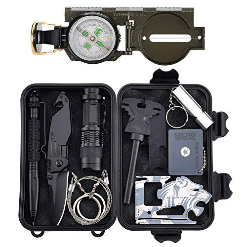 Tianers Emergency Survival Kit 16 in 1- Upgrade Compact Survival Gear- Tactical Survival Tool for Cars- Camping- Hiking- Hunting- Adventure Accessorie -Survival Kit 11 in 1- Tianers Emergency Survival Kit 16 in 1- Upgrade Compact Survival Gear- Tactical Survival Tool for Cars- Camping- Hiking- Hunting- Adventure Accessorie -Survival Kit 11 in 1-
