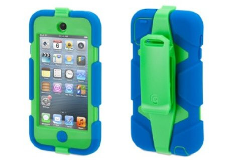 Griffin Blue/Green Survivor Case + Belt Clip for iPod Touch (5th/ 6th gen.) - Extreme-Duty case Griffin Blue/Green Survivor Case + Belt Clip for iPod Touch (5th/ 6th gen.) - Extreme-Duty case