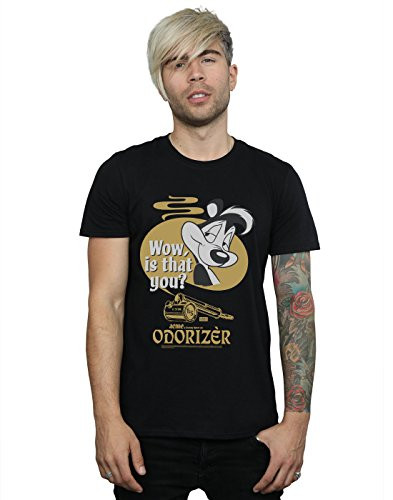 Looney Tunes Men's Pepe Le Pew Odorizer T-Shirt Large Black