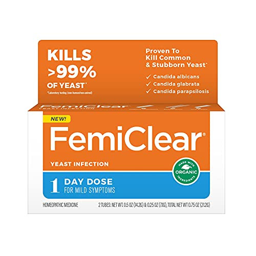 FemiClear 1-Day Yeast Infection Treatment - Fast-Acting Symptom Relief - for Mild Yeast Infection Symptoms - All-Natural Ingredients - Ointment  Plus  External Itch Relief Ointment