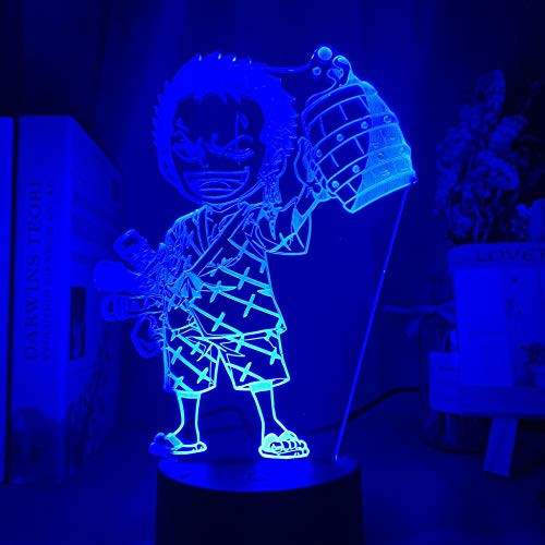 3D Night Light Anime ONE Piece Led Night Light Roronoa Zoro Figure Nightlight for Kids Child Bedroom Decoration USB Table 3D Lamp Gift ZGTH