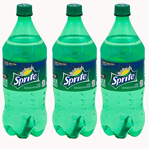 Sprite 1 Liter Bottle 33.8 Oz -Pack of 3- Total of 101.4 Oz-