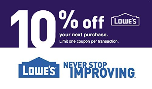 Lowe's 10 Percent off Promo Code -Email Delivery Only-