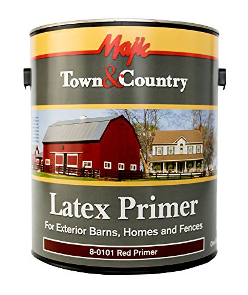 Majic Paints 8-0101-1 Town  and  Country Exterior Latex Primer- 1-Gallon- Red