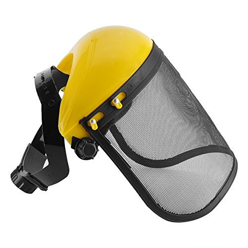Mesh Safety Helmet-Professional Full Face Safety Helmet Hat Shield Protection with Mesh Visor for Industrial Chainsaw Gardening Logging Brushcutter Forestry Protection