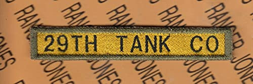 29Th Tank CO Company Armored Tank Armor 4" tab Patch c/e
