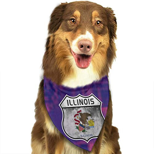 HJKH PJKL Flag of Illinois Highway Shield Pet Dog Puppy Cat Balaclava Triangle Bibs Scarf Bandana Collar Neckerchief Mchoice - Any Pets HJKH PJKL Flag of Illinois Highway Shield Pet Dog Puppy Cat Balaclava Triangle Bibs Scarf Bandana Collar Neckerchief Mchoice - Any Pets