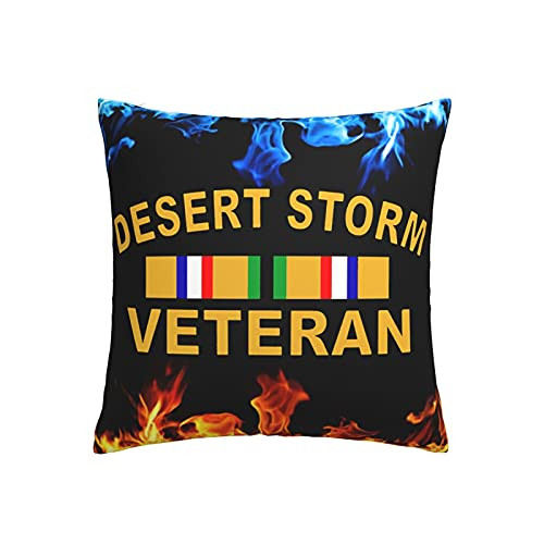 Desert Shield Desert Storm Veteran Pillow Covers for Home Decoration with Military Theme to Honor Veterans and Solider 1818