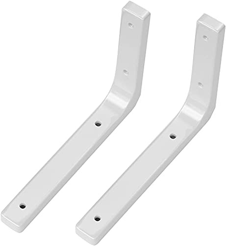 JUULLN 2 PCS White Shelf Brackets Wall Mount Shelf Bracket L Shape ?for Shelves Floating Shelves Triangle Brackets 90 Degree Angle Shelf Supporter Bracket Decorative -Size : 75mm75mm-