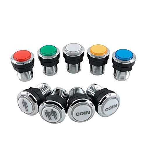 TX GIRL 10 Pcs Arcade Buttons Illuminated Chrome Plating Kit Arcade 2 Player Push Button Multicolor for Arcade Game Pac Man Arcade SNK -Color : Multicolor Tell us- TX GIRL 10 Pcs Arcade Buttons Illuminated Chrome Plating Kit Arcade 2 Player Push Button Multicolor for Arcade Game Pac Man Arcade SNK -Color : Multicolor Tell us-