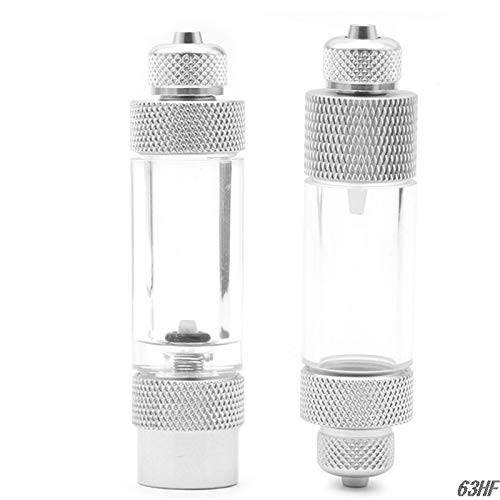 DINGGUANGHE Silver Check Valve Regulator Diffuser Aquarium CO2 Bubble Counter Single Dual Head -Size : Single-