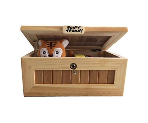 Abrrow Useless Box Fully Assembled Leave Me Alone Machine Turns Itself Off Best Gifts Endless Fun (Cute Tiger - AA)